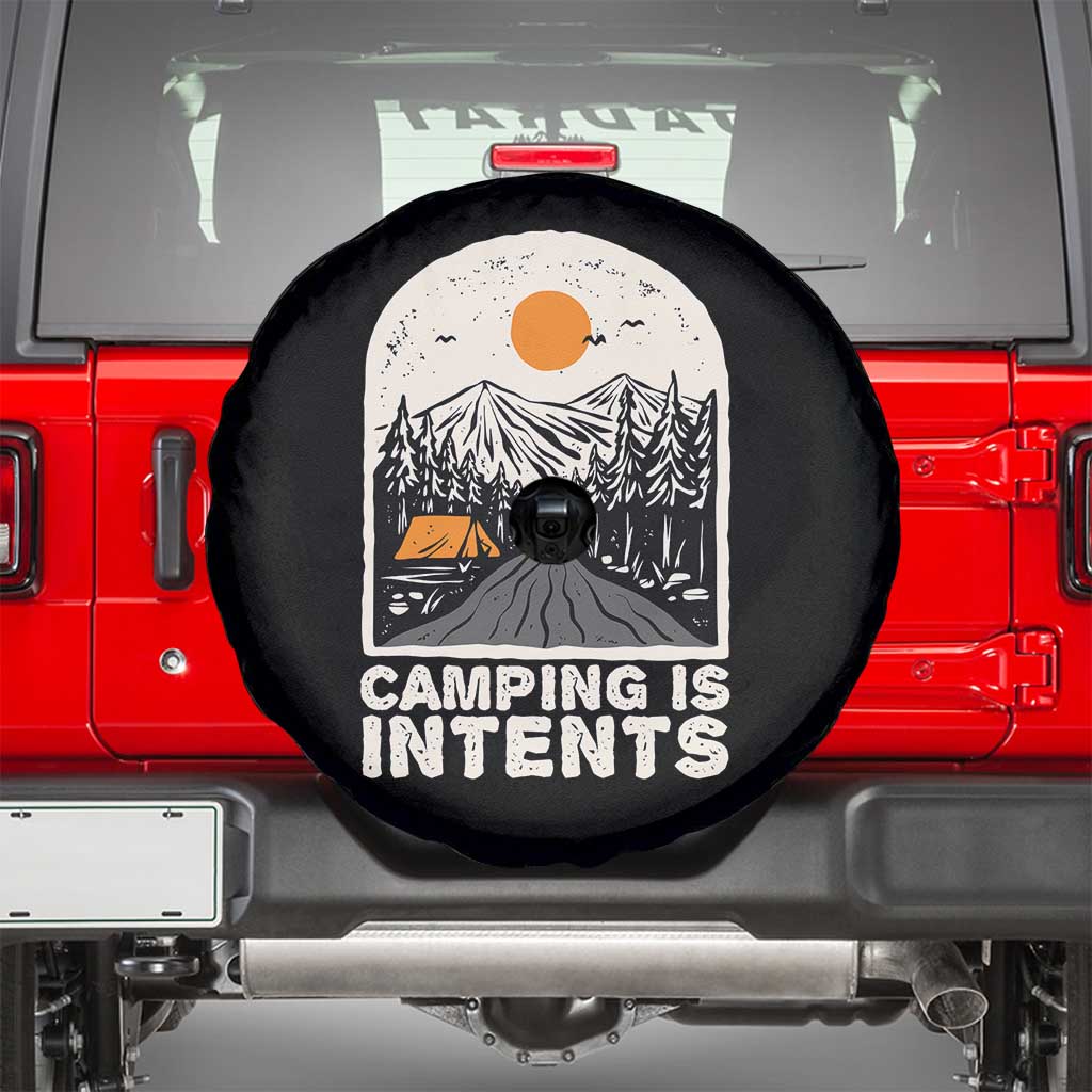 Funny Scout Camping Spare Tire Cover Camping Is Intents Hiking Outdoors Adventure TS02 Black Print Your Wear