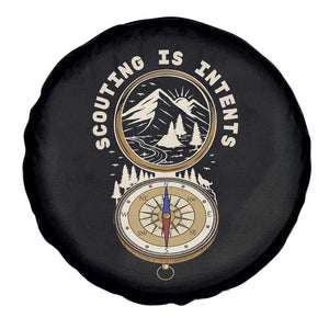 Funny Scout Camping Spare Tire Cover Scouting Is Intents Compass Camper Hiking Outdoors Adventure TS02 Print Your Wear