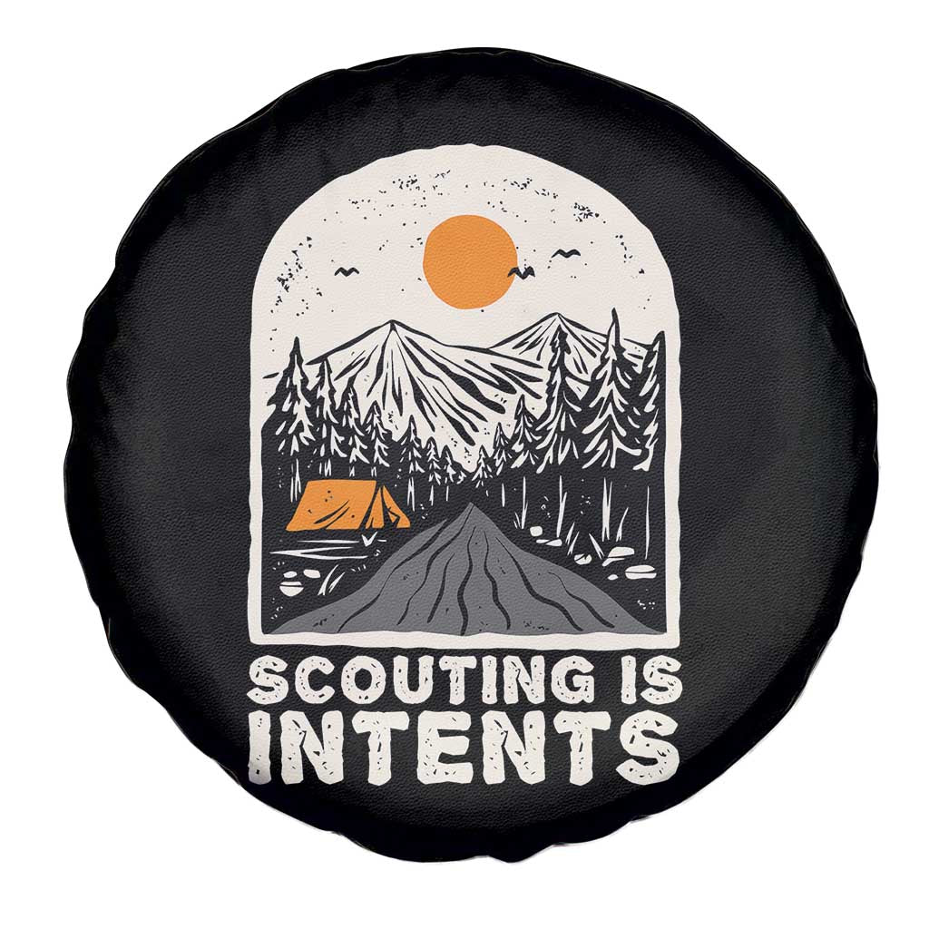 Funny Scout Camping Spare Tire Cover Scouting Is Intents Hiking Camper Outdoors Adventure TS02 Print Your Wear