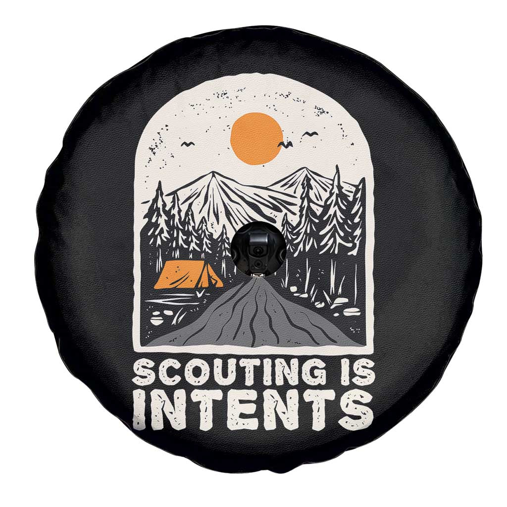 Funny Scout Camping Spare Tire Cover Scouting Is Intents Hiking Camper Outdoors Adventure TS02 Print Your Wear
