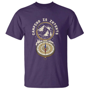 Funny Scout Camping T Shirt Camper Is Intents Compass Hiking Outdoors Adventure TS02 Purple Print Your Wear