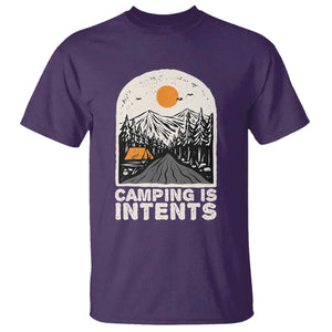 Funny Scout Camping T Shirt Camping Is Intents Hiking Outdoors Adventure TS02 Purple Print Your Wear