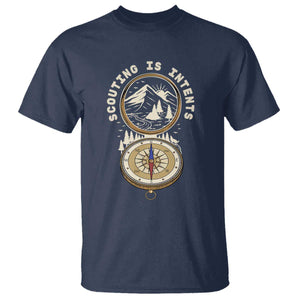 Funny Scout Camping T Shirt Scouting Is Intents Compass Camper Hiking Outdoors Adventure TS02 Navy Print Your Wear