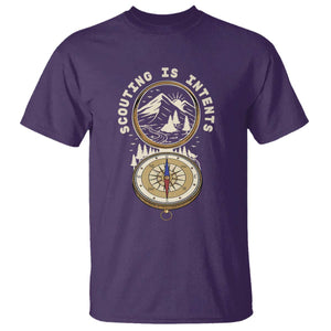 Funny Scout Camping T Shirt Scouting Is Intents Compass Camper Hiking Outdoors Adventure TS02 Purple Print Your Wear