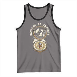 Funny Scout Camping Tank Top Camper Is Intents Compass Hiking Outdoors Adventure TS02 Deep Heather Black Print Your Wear