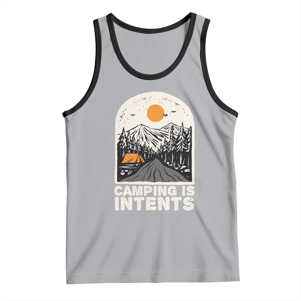 Funny Scout Camping Tank Top Camping Is Intents Hiking Outdoors Adventure TS02 Athletic Heather Black Print Your Wear