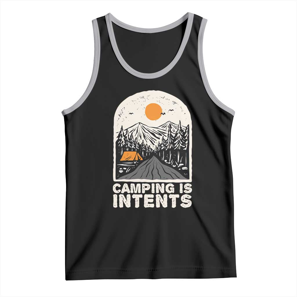 Funny Scout Camping Tank Top Camping Is Intents Hiking Outdoors Adventure TS02 Black Athletic Heather Print Your Wear