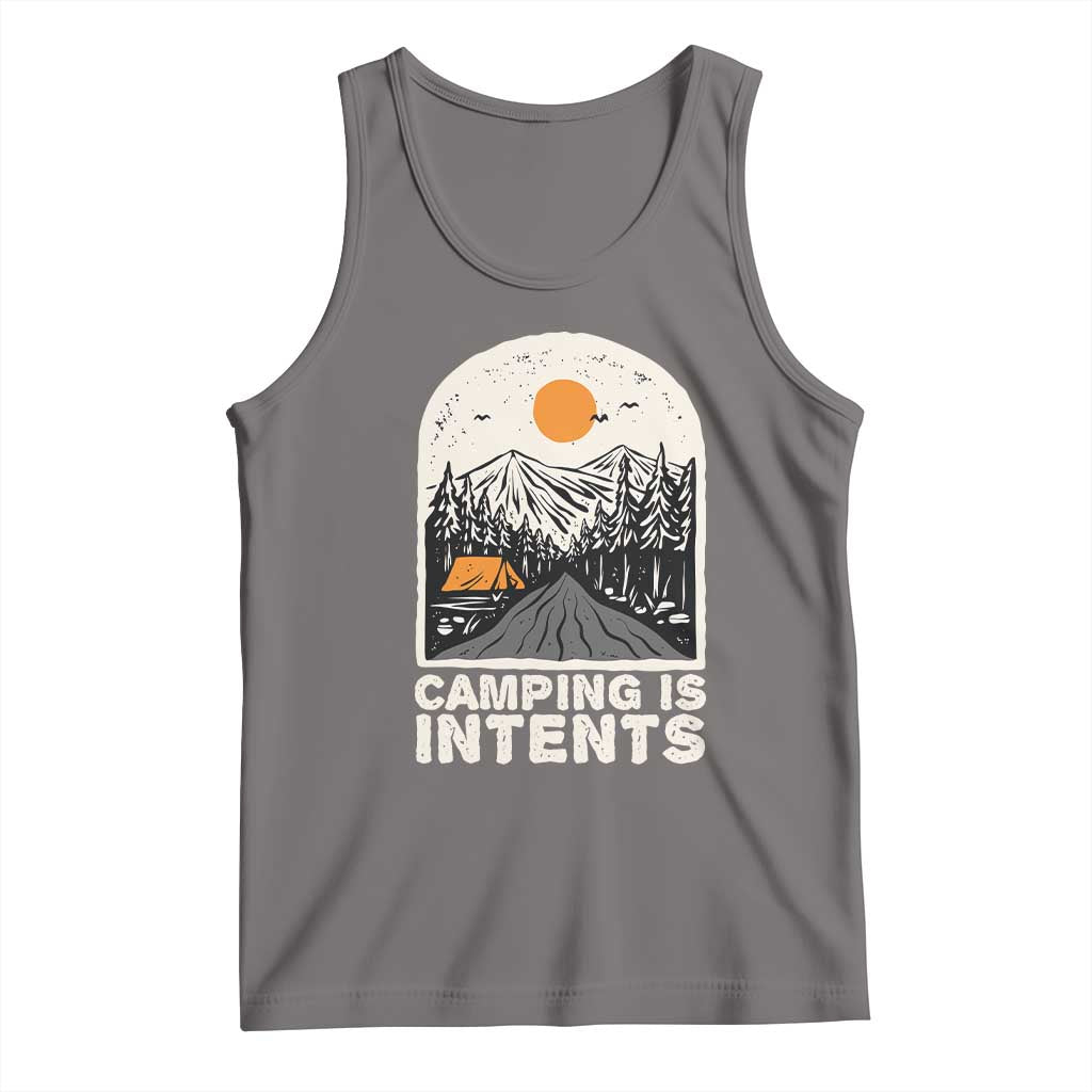 Funny Scout Camping Tank Top Camping Is Intents Hiking Outdoors Adventure TS02 Deep Heather Print Your Wear