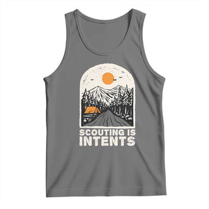 Funny Scout Camping Tank Top Scouting Is Intents Hiking Camper Outdoors Adventure TS02 Black Heather Print Your Wear