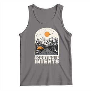 Funny Scout Camping Tank Top Scouting Is Intents Hiking Camper Outdoors Adventure TS02 Deep Heather Print Your Wear