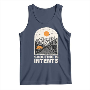 Funny Scout Camping Tank Top Scouting Is Intents Hiking Camper Outdoors Adventure TS02 Navy Print Your Wear