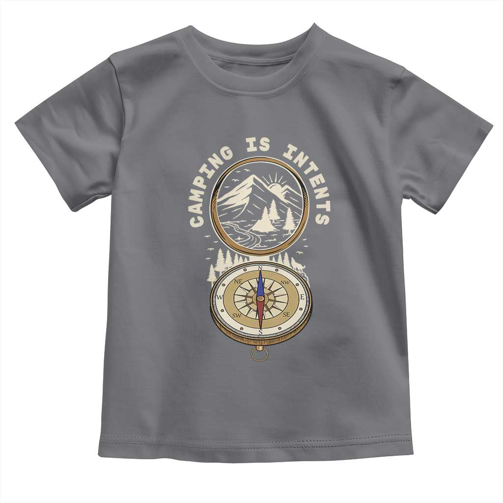 Funny Scout Camping Toddler T Shirt Camper Is Intents Compass Hiking Outdoors Adventure TS02 Charcoal Print Your Wear