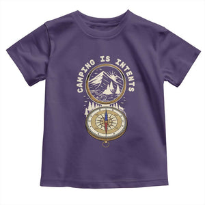 Funny Scout Camping Toddler T Shirt Camper Is Intents Compass Hiking Outdoors Adventure TS02 Purple Print Your Wear