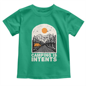 Funny Scout Camping Toddler T Shirt Camping Is Intents Hiking Outdoors Adventure TS02 Irish Green Print Your Wear