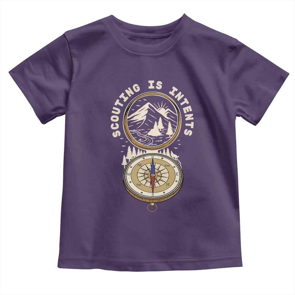 Funny Scout Camping Toddler T Shirt Scouting Is Intents Compass Camper Hiking Outdoors Adventure TS02 Purple Print Your Wear