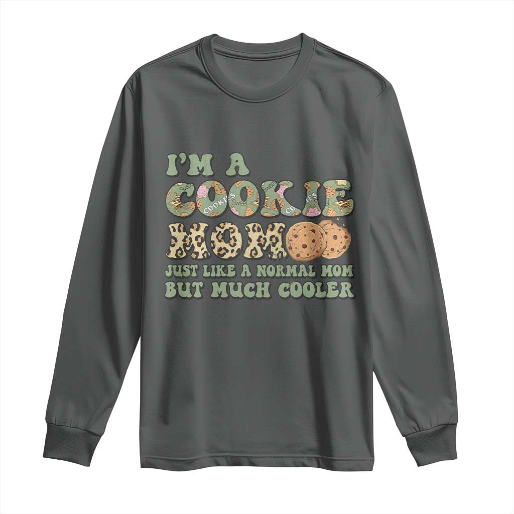 Funny Scout Girl Mom Long Sleeve Shirt I'm A Cookie Mom Cookie Dealer Troop Leader TS02 Dark Heather Print Your Wear