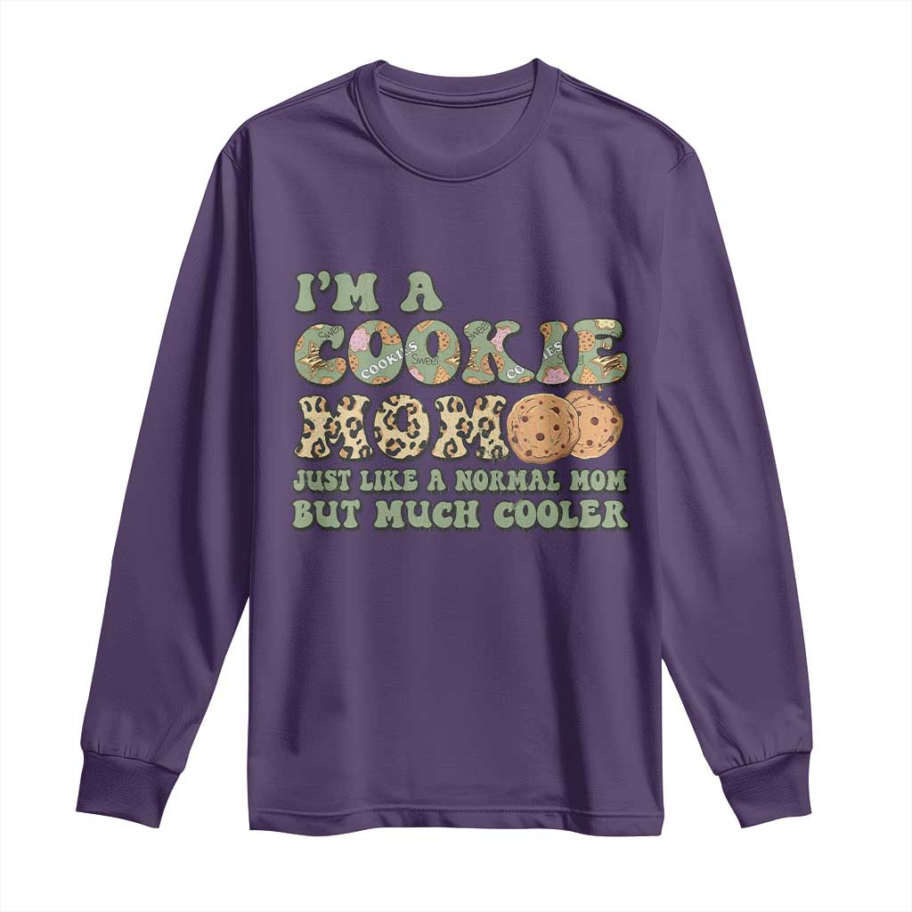 Funny Scout Girl Mom Long Sleeve Shirt I'm A Cookie Mom Cookie Dealer Troop Leader TS02 Purple Print Your Wear
