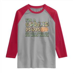 Funny Scout Girl Mom Raglan Shirt I'm A Cookie Mom Cookie Dealer Troop Leader TS02 Sport Gray Red Print Your Wear