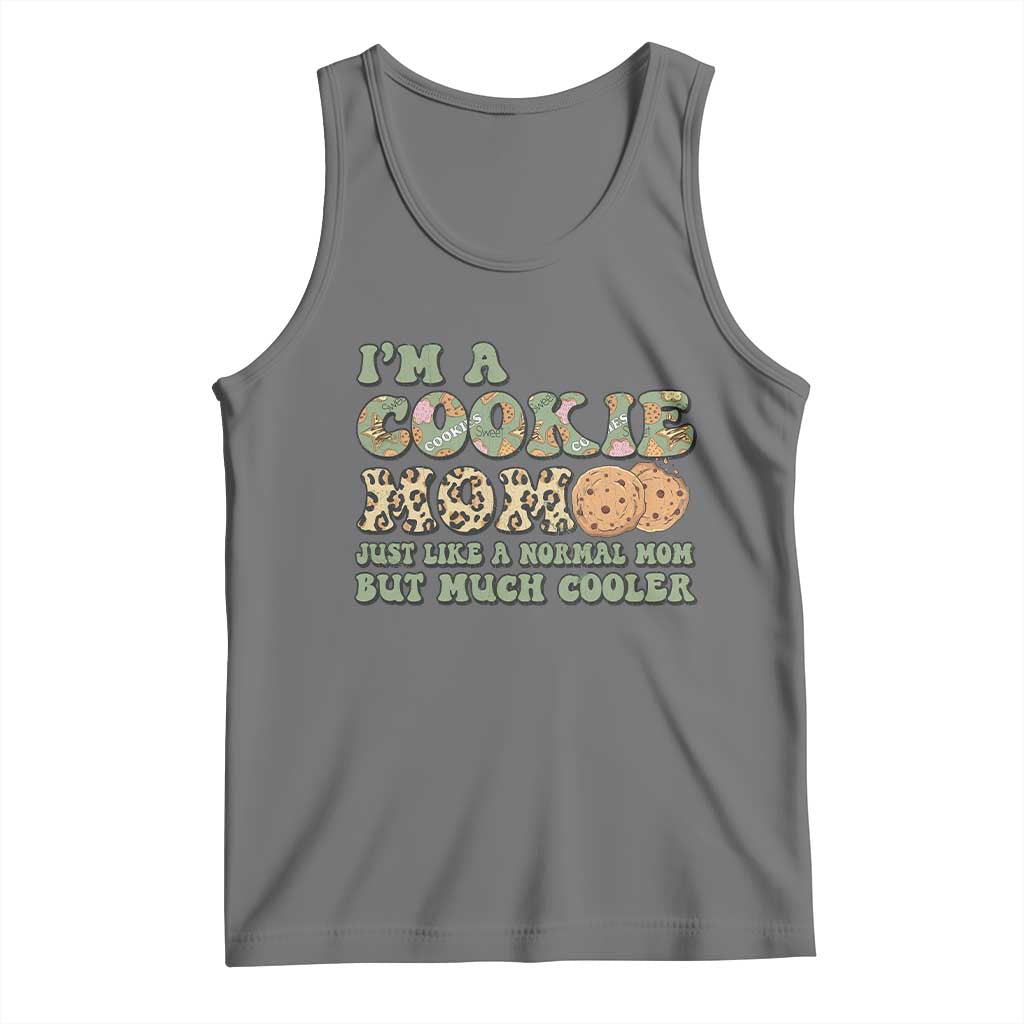 Funny Scout Girl Mom Tank Top I'm A Cookie Mom Cookie Dealer Troop Leader TS02 Black Heather Print Your Wear