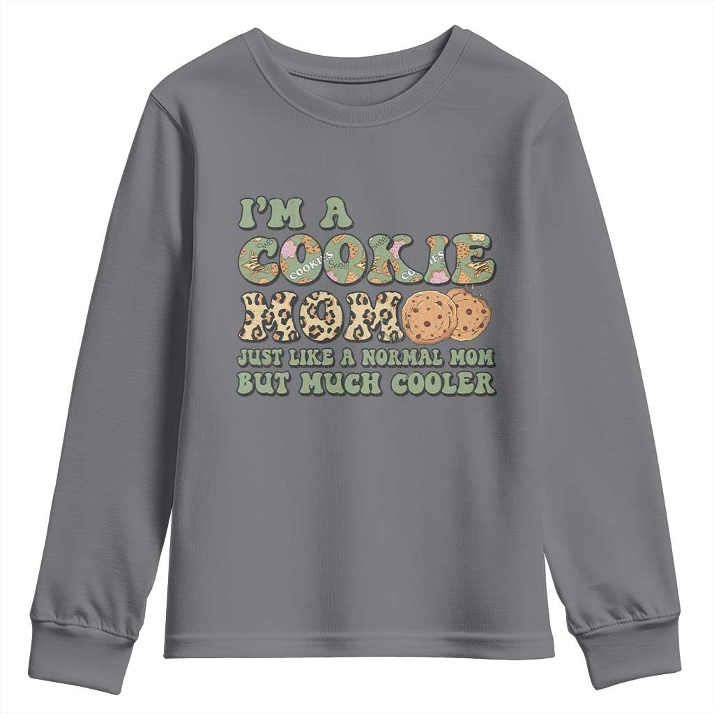 Funny Scout Girl Mom Youth Sweatshirt I'm A Cookie Mom Cookie Dealer Troop Leader TS02 Charcoal Print Your Wear