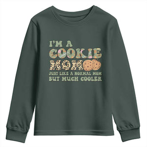 Funny Scout Girl Mom Youth Sweatshirt I'm A Cookie Mom Cookie Dealer Troop Leader TS02 Dark Forest Green Print Your Wear