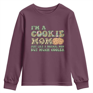 Funny Scout Girl Mom Youth Sweatshirt I'm A Cookie Mom Cookie Dealer Troop Leader TS02 Maroon Print Your Wear