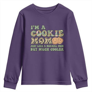 Funny Scout Girl Mom Youth Sweatshirt I'm A Cookie Mom Cookie Dealer Troop Leader TS02 Purple Print Your Wear