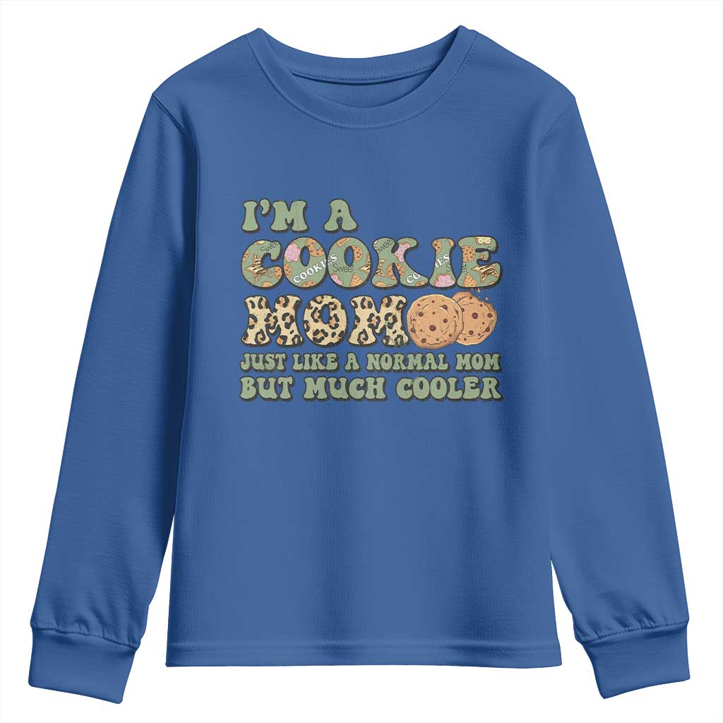 Funny Scout Girl Mom Youth Sweatshirt I'm A Cookie Mom Cookie Dealer Troop Leader TS02 Royal Blue Print Your Wear