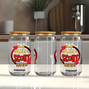 Funny Scout Glass Can Eat Sleep Scout Repeat Scouting Lovers Camping Hiking Outdoors TS02 Print Your Wear