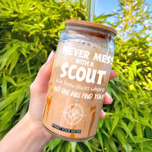 Funny Scout Glass Can Never Mess With A Scout Compass TS02 Print Your Wear