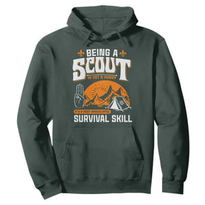 Funny Scout Hoodie Being A Scout Is Not A Hobby Survival Skill Adventure TS02 Dark Forest Green Print Your Wear