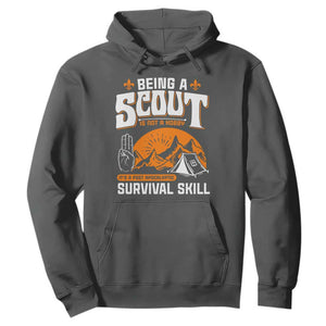Funny Scout Hoodie Being A Scout Is Not A Hobby Survival Skill Adventure TS02 Dark Heather Print Your Wear