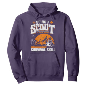 Funny Scout Hoodie Being A Scout Is Not A Hobby Survival Skill Adventure TS02 Purple Print Your Wear