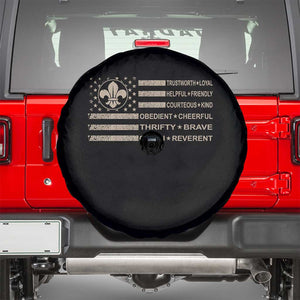 Funny Scout Leader Camping USA American Flag Spare Tire Cover TS11 Black Print Your Wear