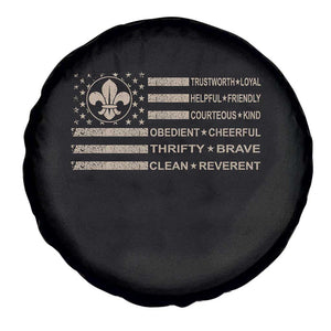 Funny Scout Leader Camping USA American Flag Spare Tire Cover TS11 Print Your Wear