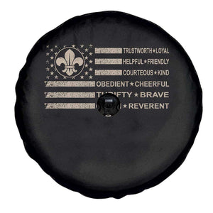 Funny Scout Leader Camping USA American Flag Spare Tire Cover TS11 Print Your Wear