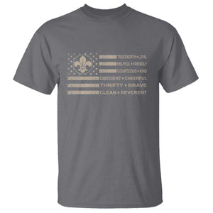 Funny Scout Leader Camping USA American Flag T Shirt TS11 Charcoal Print Your Wear