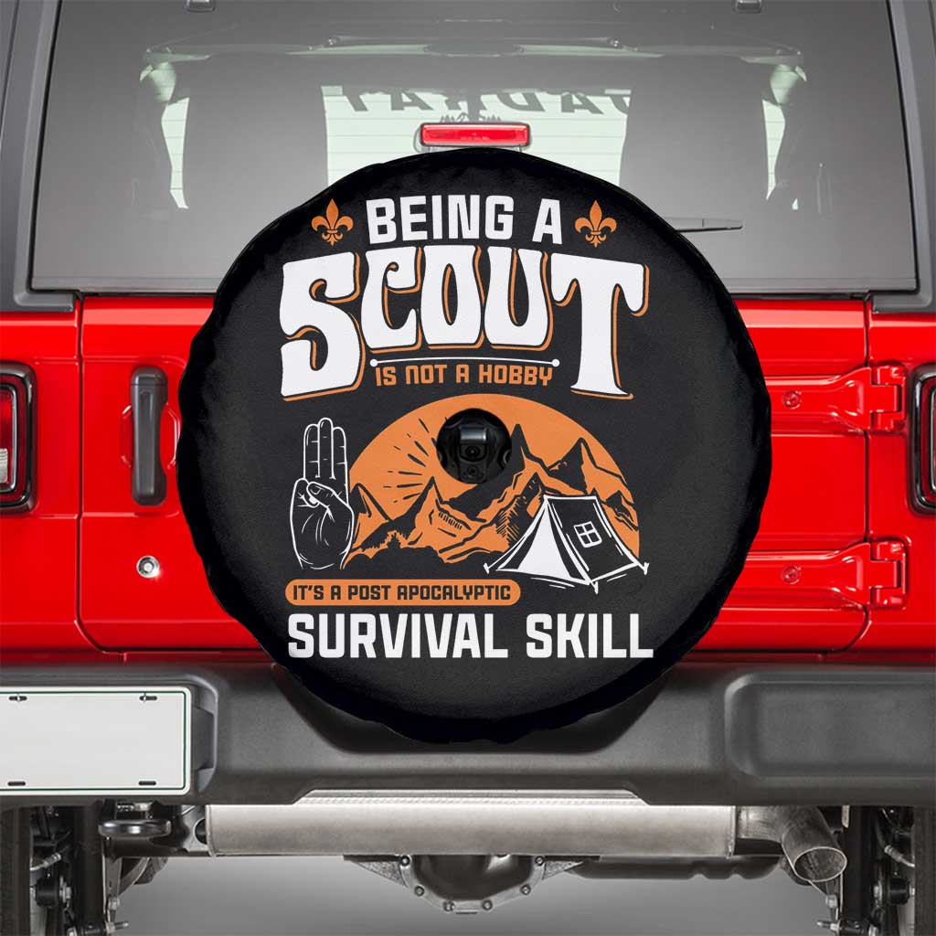 Funny Scout Spare Tire Cover Being A Scout Is Not A Hobby Survival Skill Adventure TS02 Black Print Your Wear