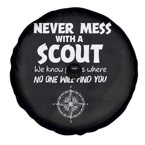 Funny Scout Spare Tire Cover Never Mess With A Scout Compass TS02 Print Your Wear