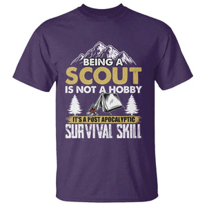 Funny Scout T Shirt Being A Scout Is Not A Hobby It's A Survial Skill Scouting TS02 Purple Print Your Wear