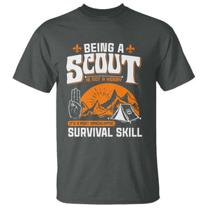 Funny Scout T Shirt Being A Scout Is Not A Hobby Survival Skill Adventure TS02 Dark Heather Print Your Wear