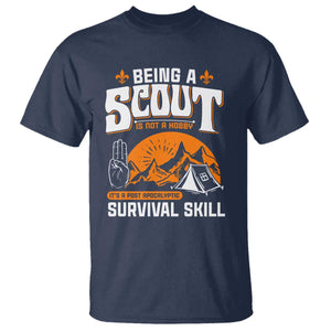 Funny Scout T Shirt Being A Scout Is Not A Hobby Survival Skill Adventure TS02 Navy Print Your Wear