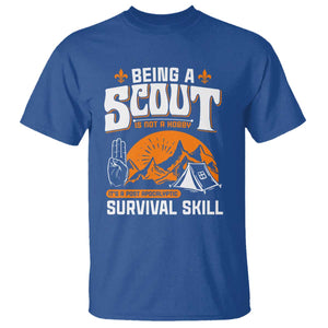 Funny Scout T Shirt Being A Scout Is Not A Hobby Survival Skill Adventure TS02 Royal Blue Print Your Wear
