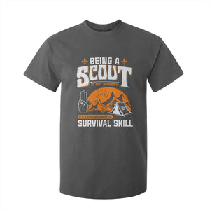 Funny Scout T Shirt For Kid Being A Scout Is Not A Hobby Survival Skill Adventure TS02 Dark Heather Print Your Wear