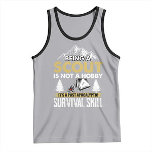 Funny Scout Tank Top Being A Scout Is Not A Hobby It's A Survial Skill Scouting TS02 Athletic Heather Black Print Your Wear