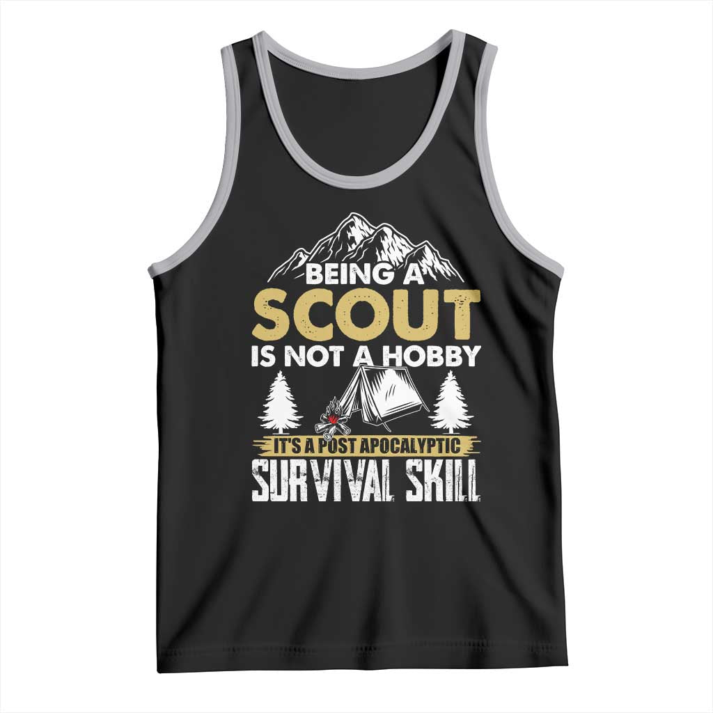 Funny Scout Tank Top Being A Scout Is Not A Hobby It's A Survial Skill Scouting TS02 Black Athletic Heather Print Your Wear