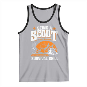 Funny Scout Tank Top Being A Scout Is Not A Hobby Survival Skill Adventure TS02 Athletic Heather Black Print Your Wear