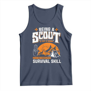 Funny Scout Tank Top Being A Scout Is Not A Hobby Survival Skill Adventure TS02 Navy Print Your Wear