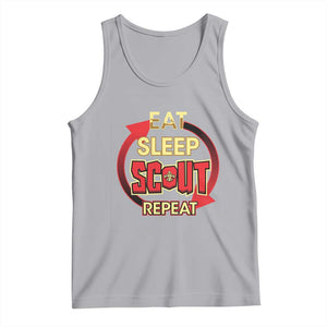 Funny Scout Tank Top Eat Sleep Scout Repeat Scouting Lovers Camping Hiking Outdoors TS02 Athletic Heather Print Your Wear
