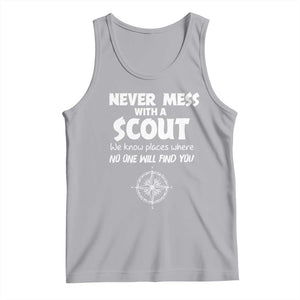 Funny Scout Tank Top Never Mess With A Scout Compass TS02 Athletic Heather Print Your Wear